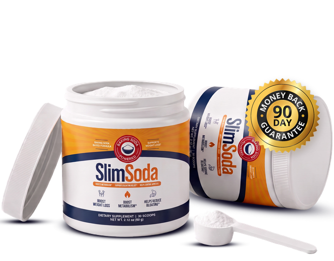 SlimSoda daily baking soda powder tub